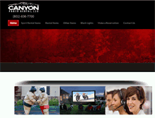 Tablet Screenshot of canyonpartyrental.com